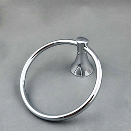 Silver Chrome Towel Ring Circle Shaped Wall Mount