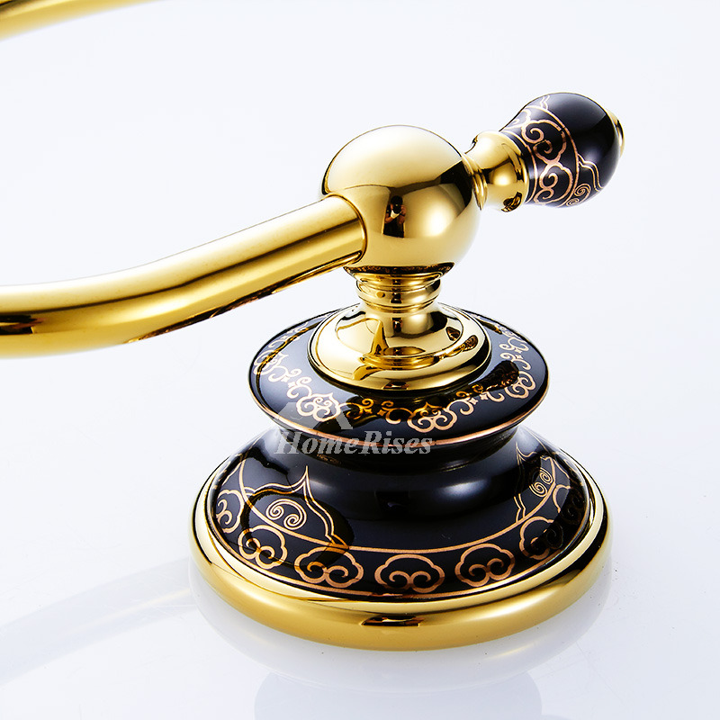 Best Wall Mount Polished Brass Decorative Towel Ring Marble