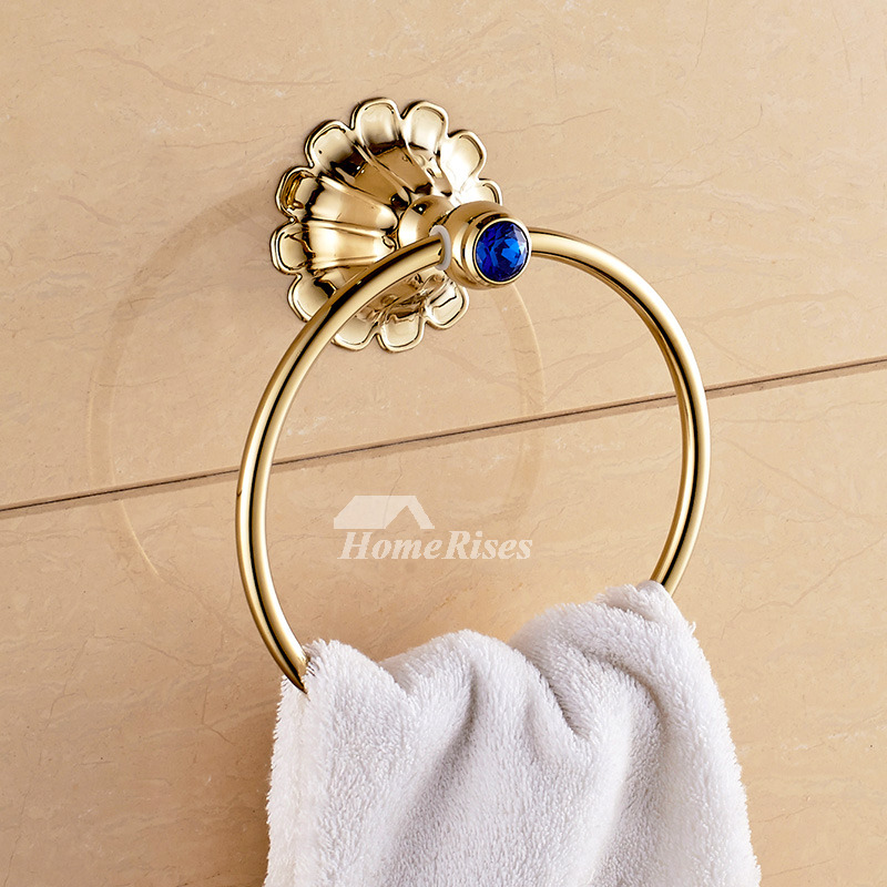 Smooth Circle Shaped Polished Brass Towel Ring Holder