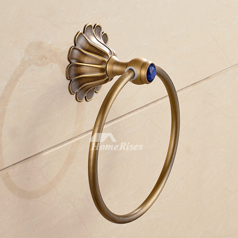 Smooth Circle Shaped Polished Brass Towel Ring Holder