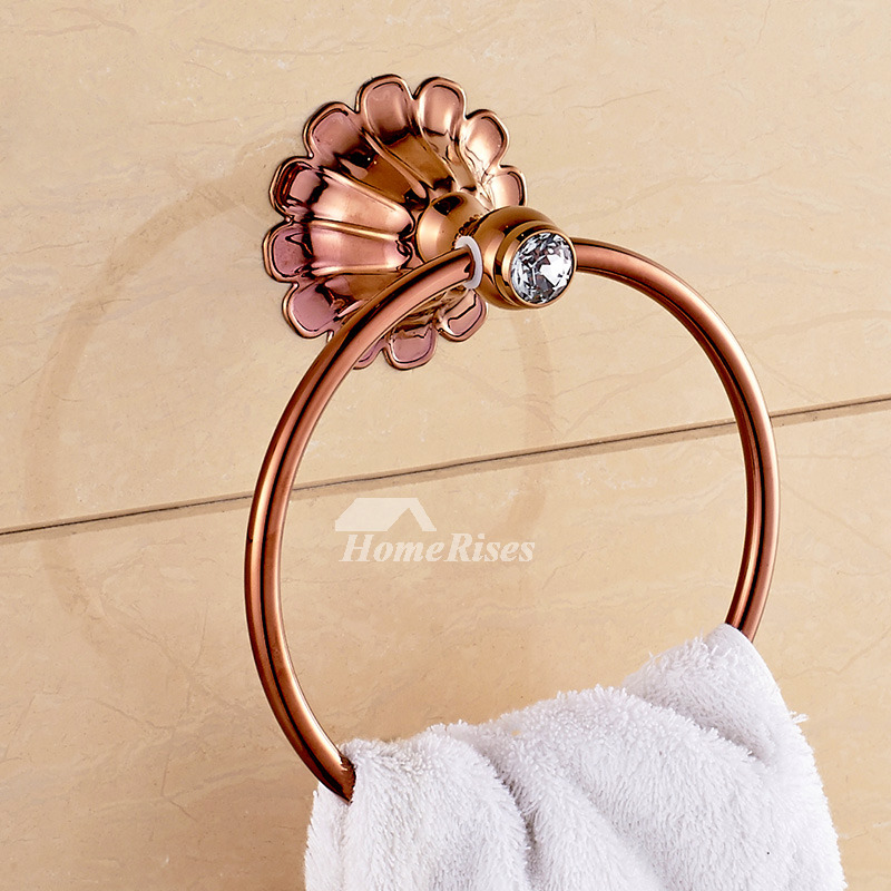 Smooth Circle Shaped Polished Brass Towel Ring Holder