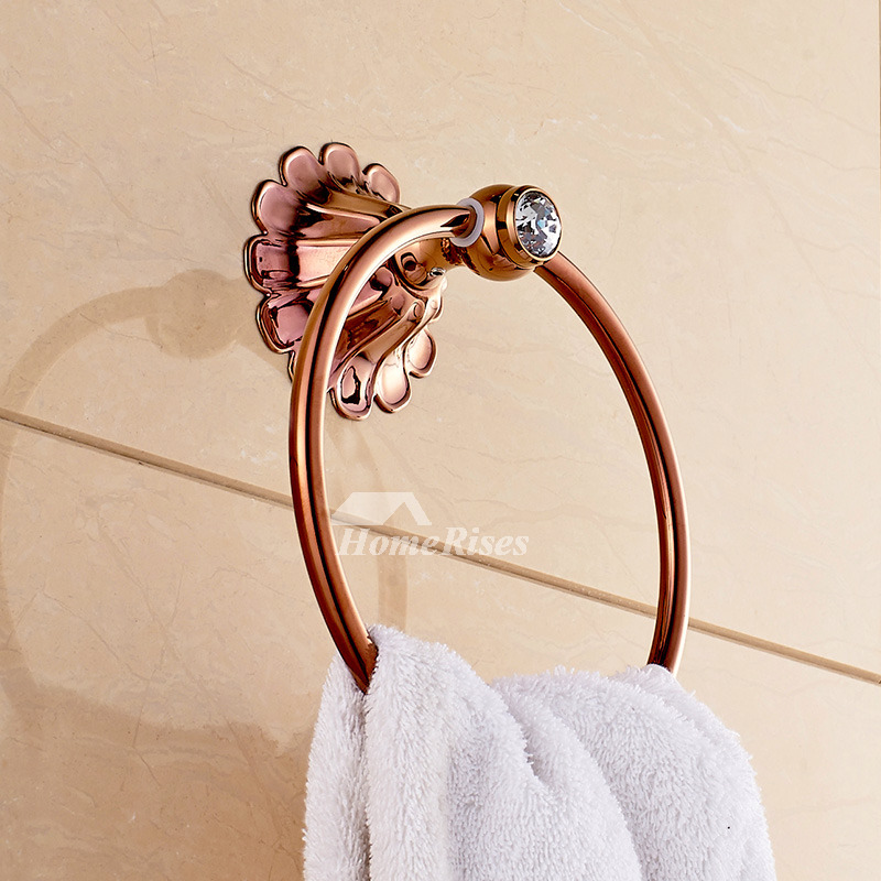 Smooth Circle Shaped Polished Brass Towel Ring Holder