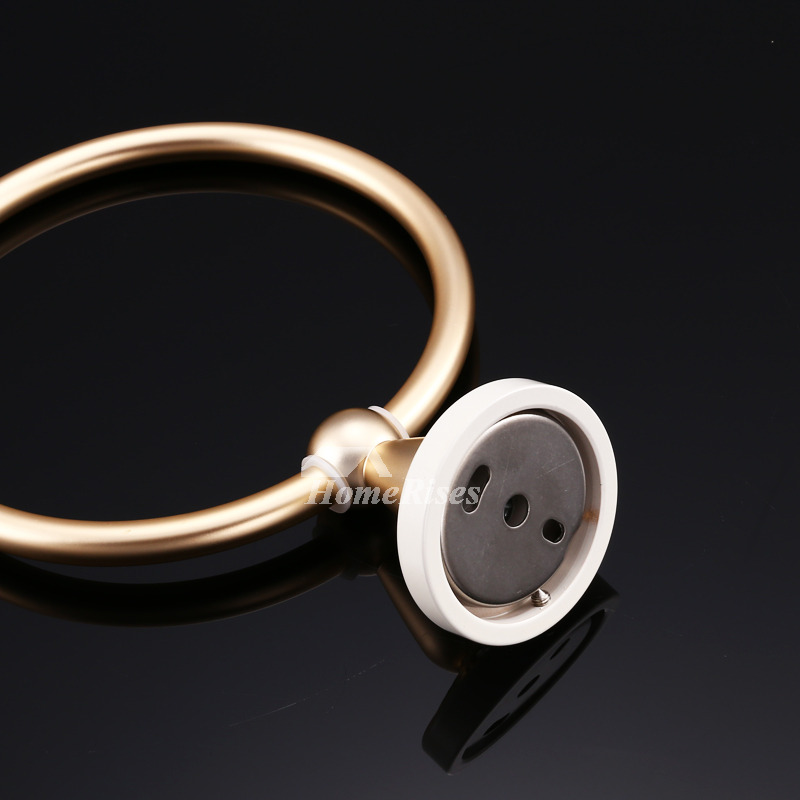 Best Wall Mount Circle Shaped Polished Brass Gold Towel Ring