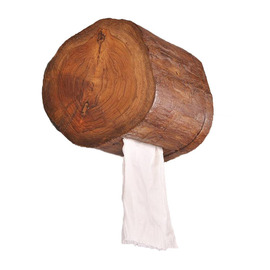 Natural Wall Mount Toilet Paper Holder Wood Rustic