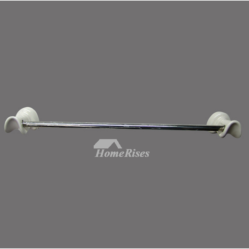 Ceramic Towel Bars Wall Mount Stainless Steel For Bathroom
