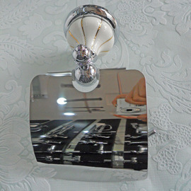 Ceramic Toilet Paper Holder Chrome Wall Mount Bathroom