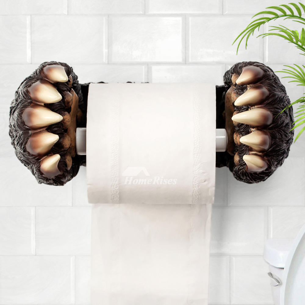 Bear Toilet Paper Holder Wall Mount Resin Creative