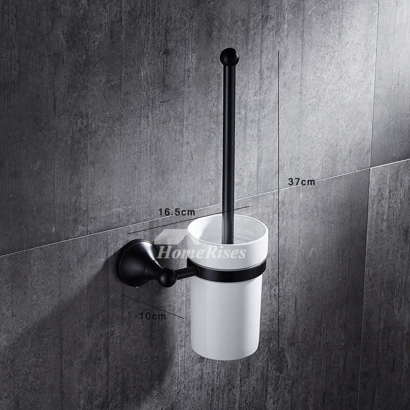 Ceramic Black Toilet Brush Holder Oil-Rubbed Bronze Ceramic Black Toilet Brush Holder Oil-Rubbed Bronze
