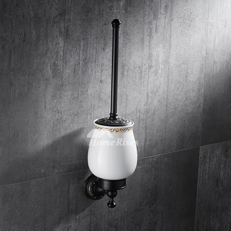 Ceramic Black Toilet Brush Holder Oil-Rubbed Bronze Ceramic Black Toilet Brush Holder Oil-Rubbed Bronze