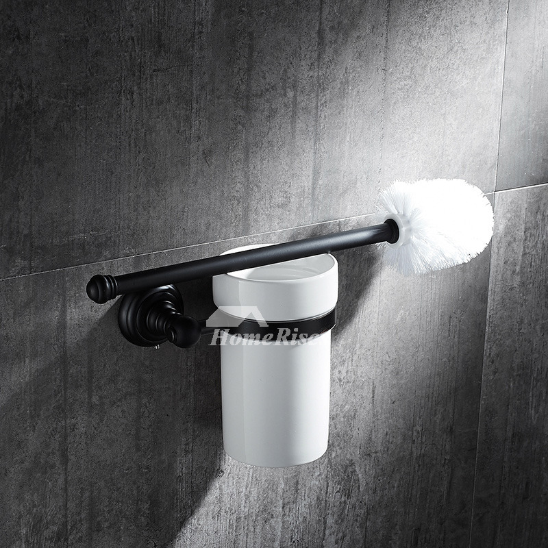 Ceramic Black Toilet Brush Holder Oil-Rubbed Bronze Ceramic Black Toilet Brush Holder Oil-Rubbed Bronze