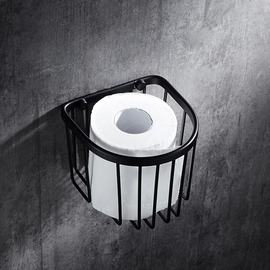 Small Net Shaped Black Paper Towel Holder Bathroom