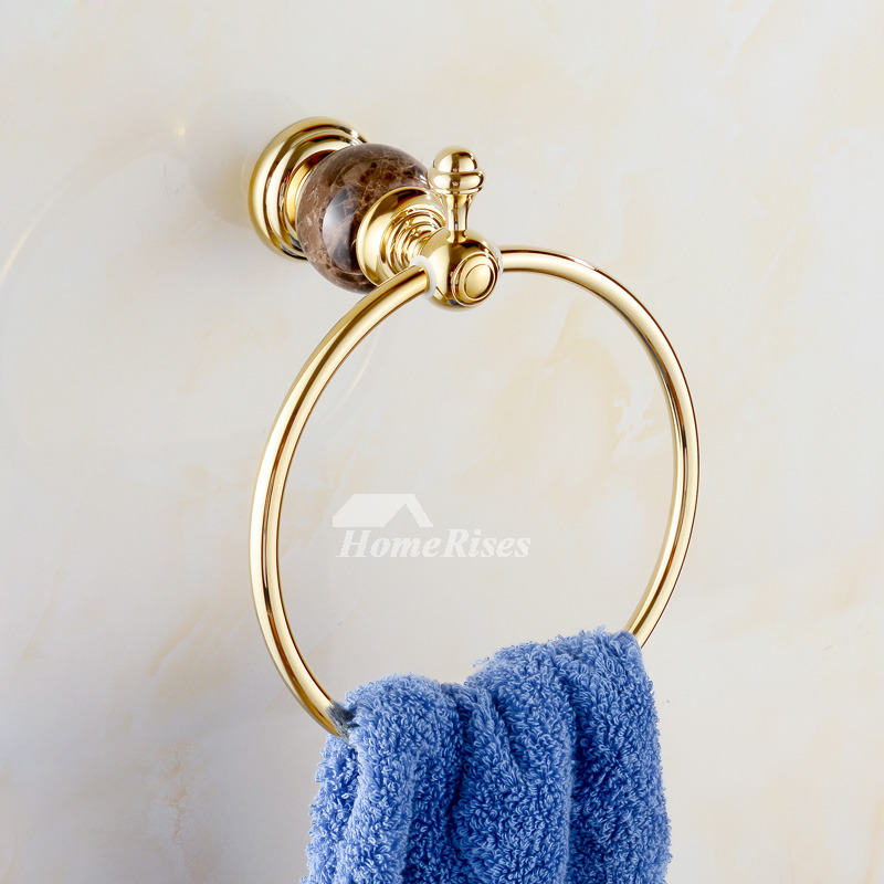 Best Polished Brass Round Shaped Gold Towel Ring Bathroom