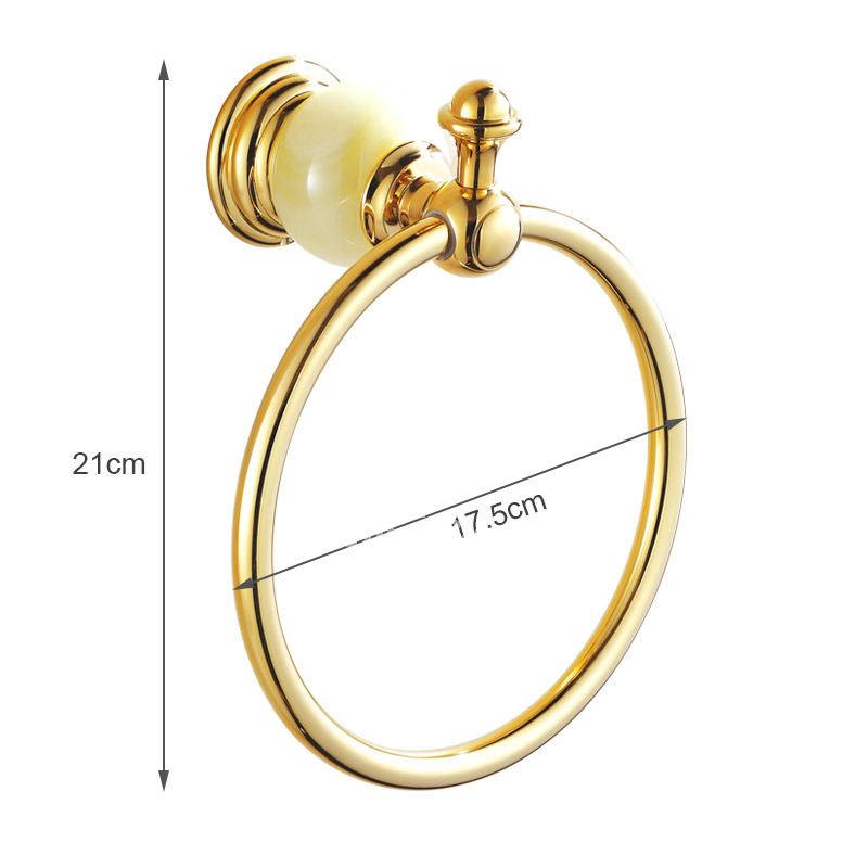 Best Polished Brass Round Shaped Gold Towel Ring Bathroom