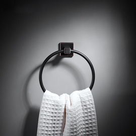 Oil Rubbed Bronze Towel Ring Black Wall Mount Brass