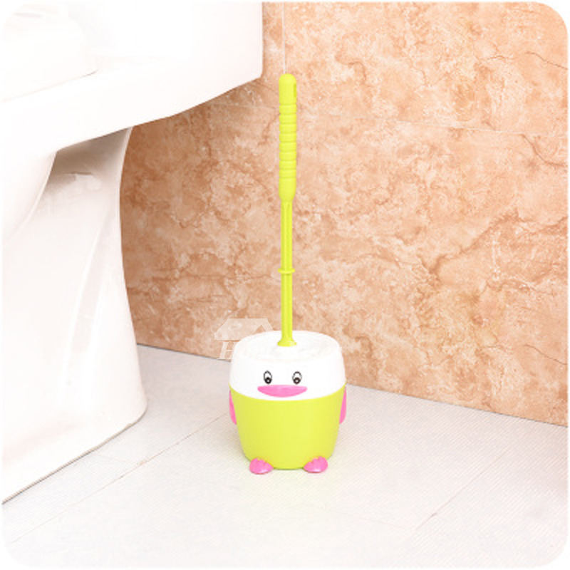 Decorative Toilet Brush Holder Penguin Pattern Free Standing