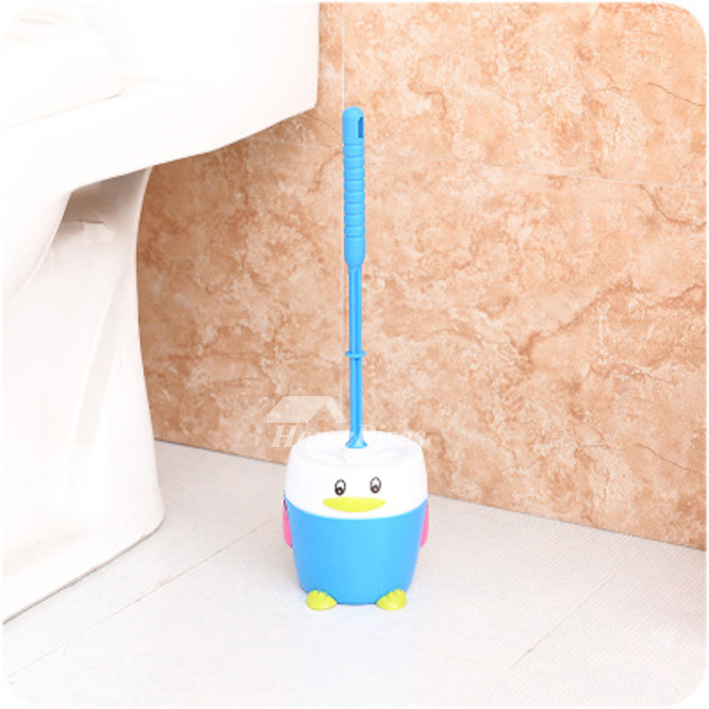 Decorative Toilet Brush Holder Penguin Pattern Free Standing
