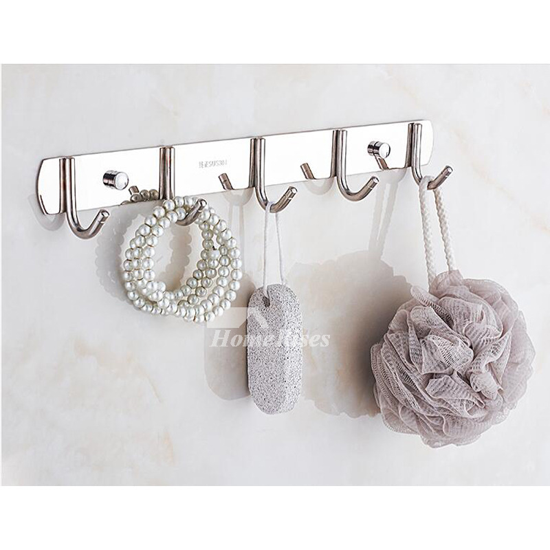 Dual Stainless Steel Shower Accessories Set Silver No Drill/Wall Mount