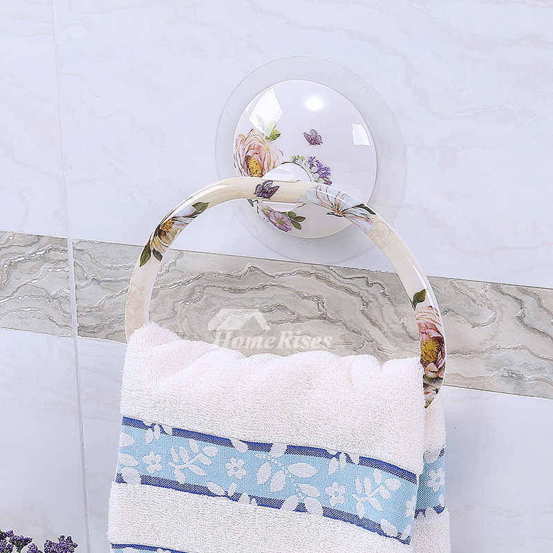 Modern Suction Cup Towel Ring Bathroom