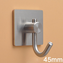 Stainless Steel Robe Hooks No Drill Silver Bathroom