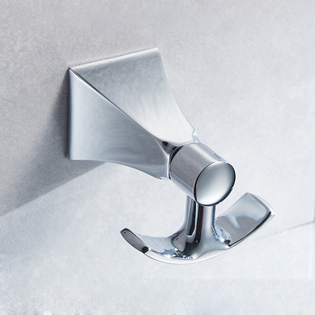 Chrome Robe Hook Wall Mount Brass Bathroom Silver