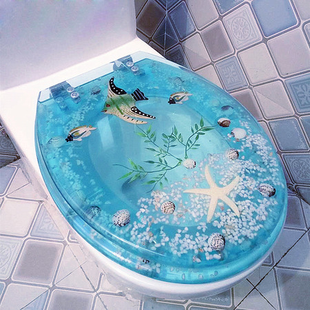 Seashell Resin Cushion Bathroom Toilet Seat