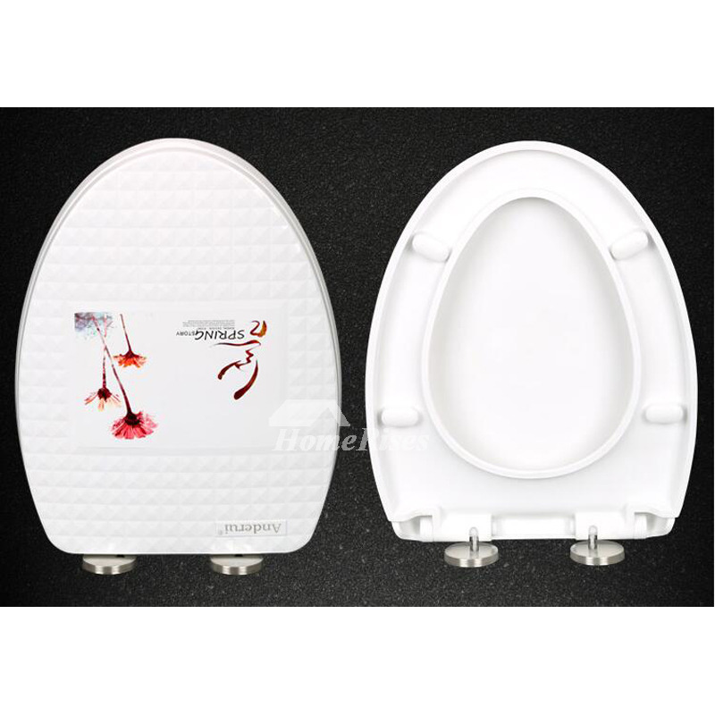 Solid PP White Elongated Toilet Seat Cushion Thicken