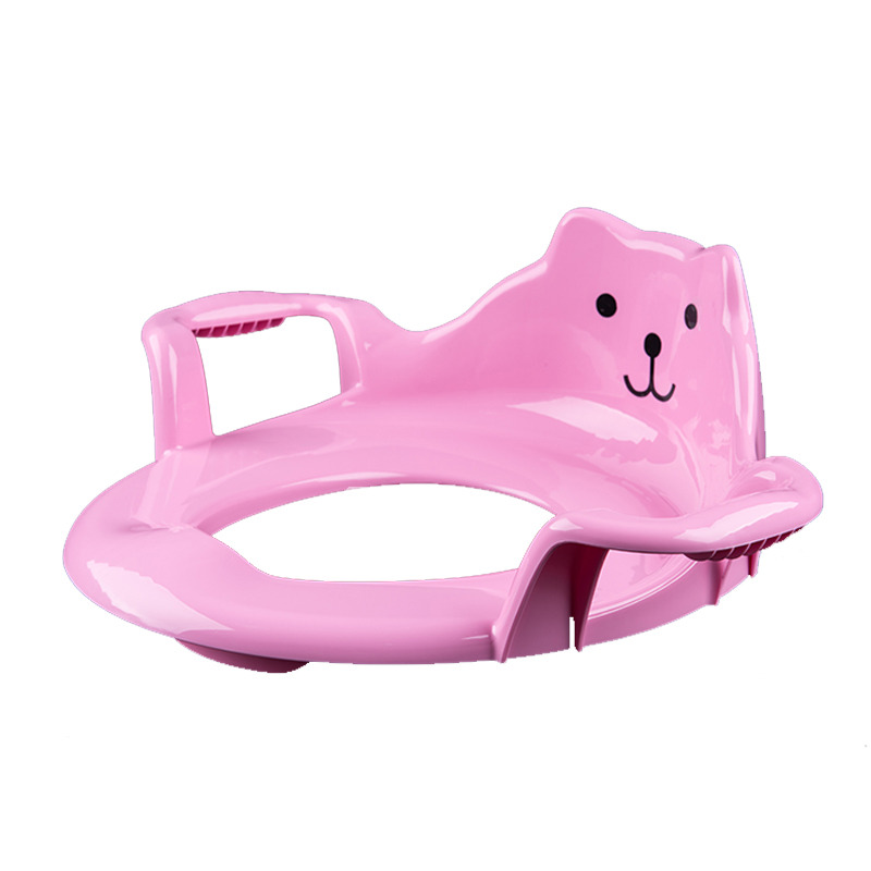 Kids Toilet Seat Yellow/Pink PP Bathroom Grab Bar