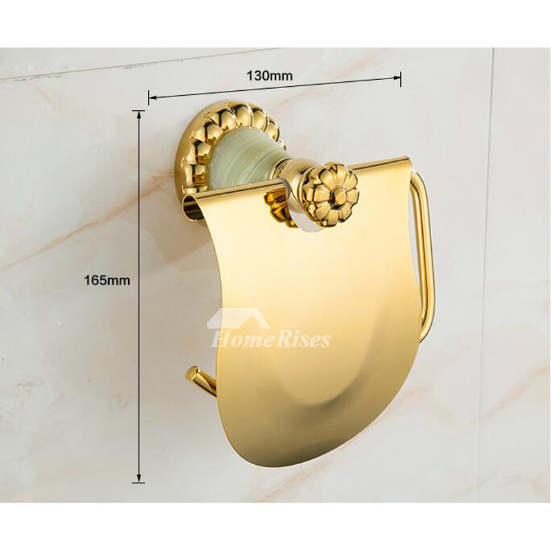 Solid Polished Brass Bathroom Accessories Set Gold Wall Mount Solid Polished Brass Bathroom Accessories Set Gold Wall Mount