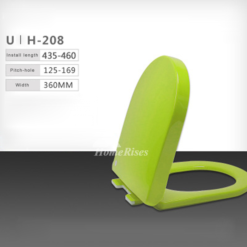 Bathroom Red Toilet Seat PP Plastic U Type Light Green/ Orange Toilet Seats