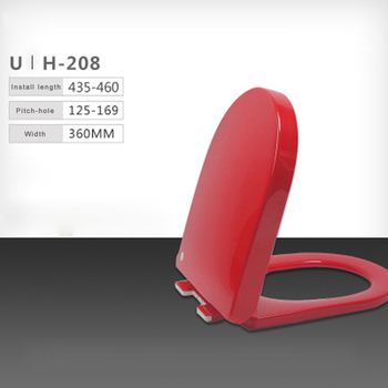 Bathroom Red Toilet Seat PP Plastic U Type Light Green/ Orange Toilet Seats