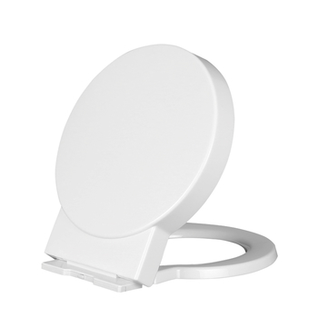 Designer O Type Round Toilet Seat White PP Cushion