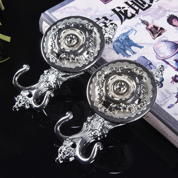 Decorative Robe Hooks Set 2 Pcs Zinc Alloy Wall Mount