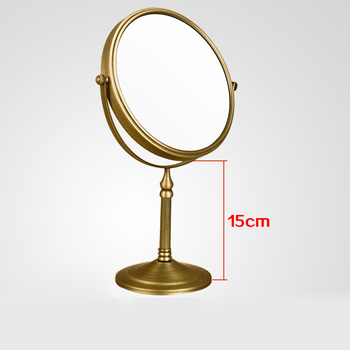 Antique Brass/Polished Brass Makeup Mirror Free Standing 3X