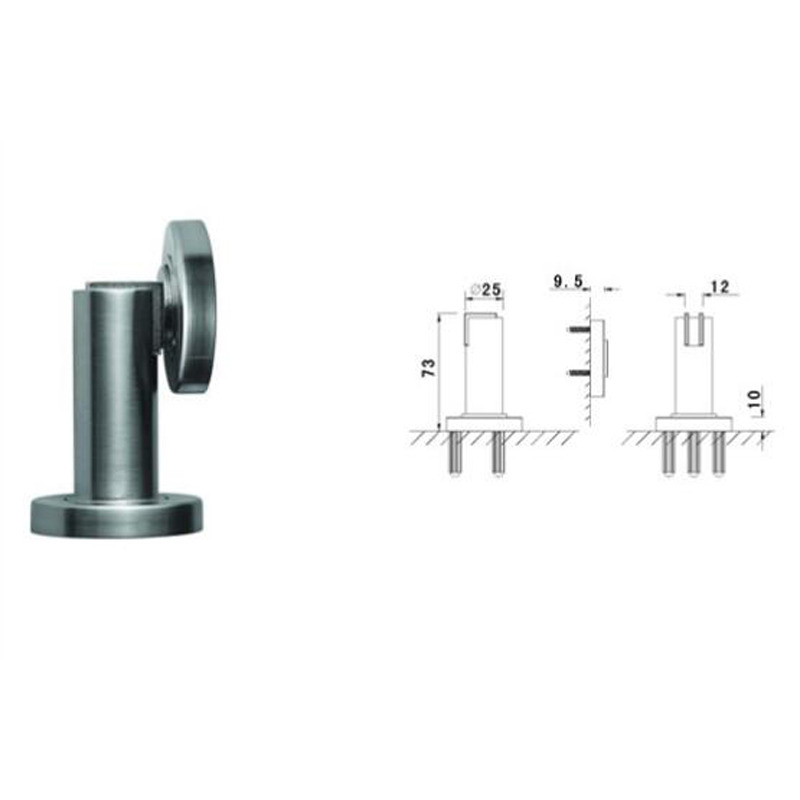 Brushed Nickel Door Stop Hidden Floor Mounted