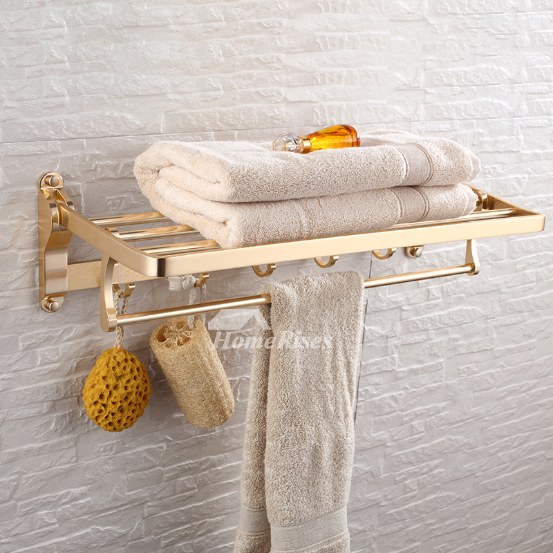 Luxury Polished Brass Bathroom Accessories Sets 6Piece Wall Mount