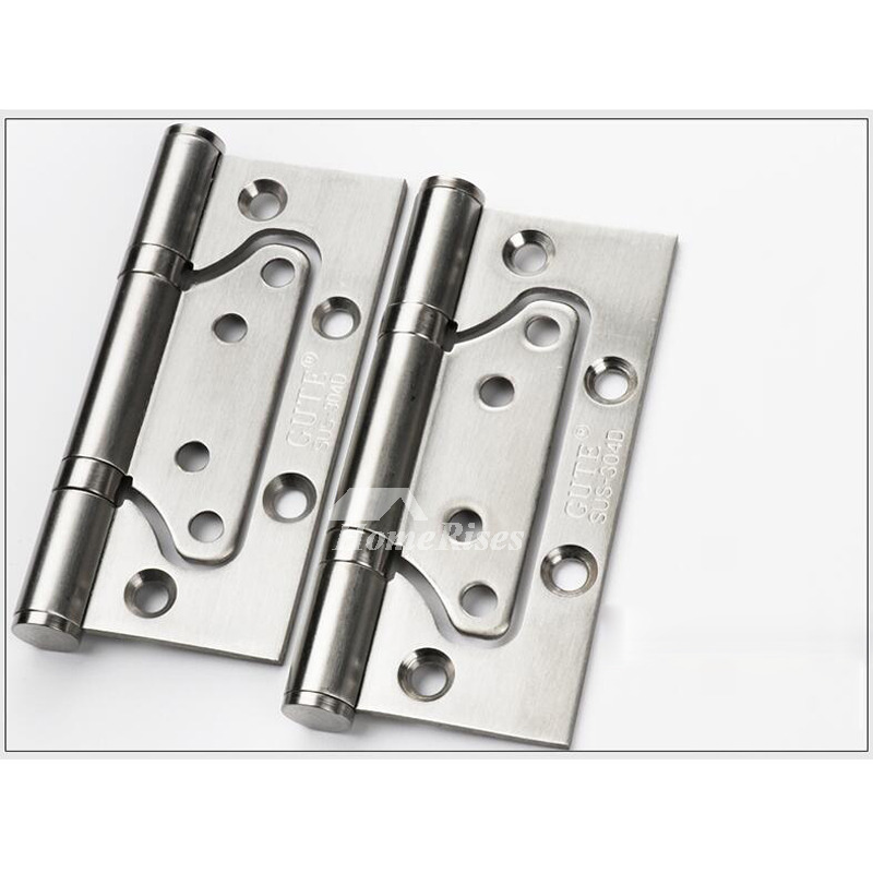 2 Pcs 4 Inch Stainless Steel Brushed Hinge Pin Door Stop Polished Brass