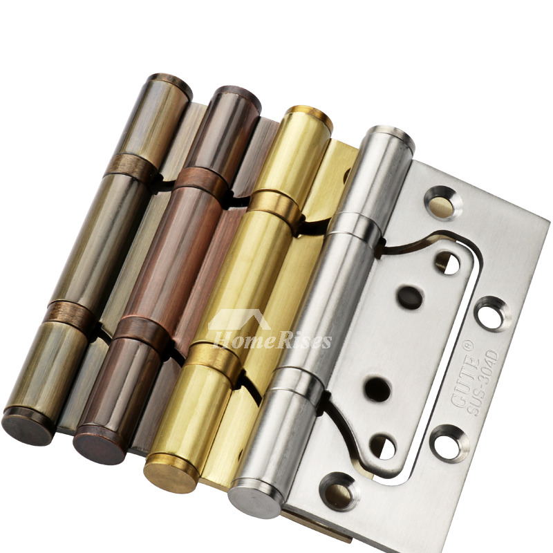 2 Pcs 4 Inch Stainless Steel Brushed Hinge Pin Door Stop Polished Brass