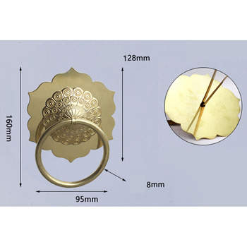 Luxury Polished Antique Brass Door Knocker Carved