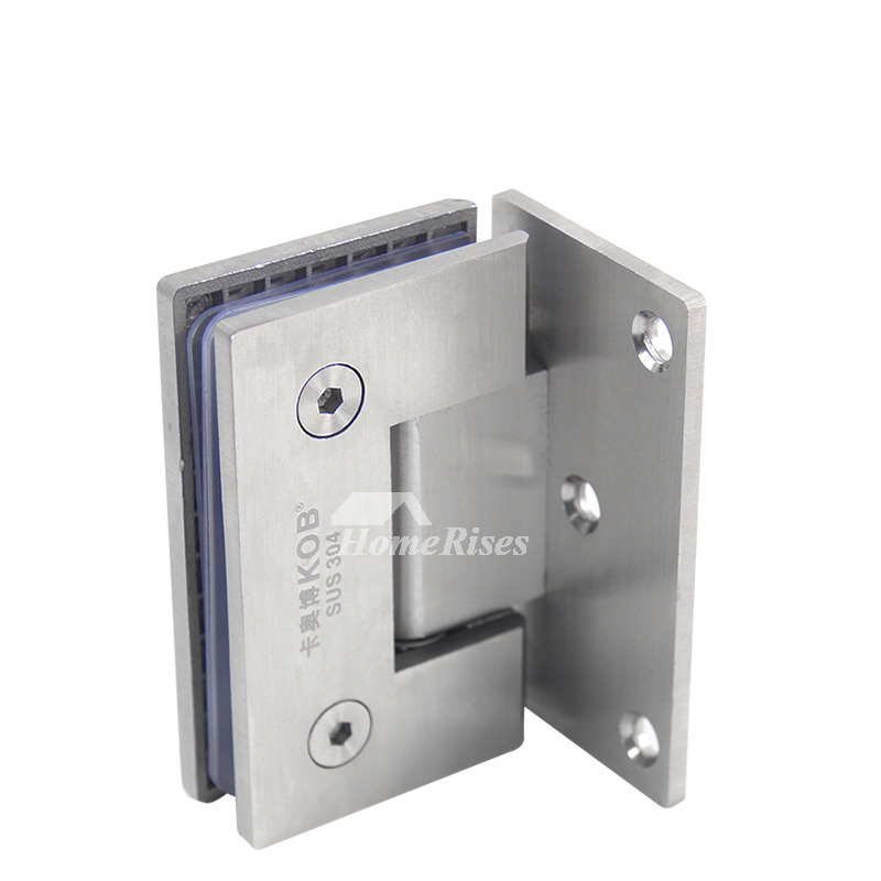 Stainless Steel Glass Bathroom Door Hinges 90 Degrees 2 Pcs
