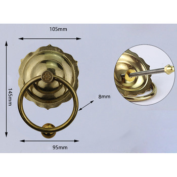 Vintage Brass Polished Brass Carved Antique Door Knockers