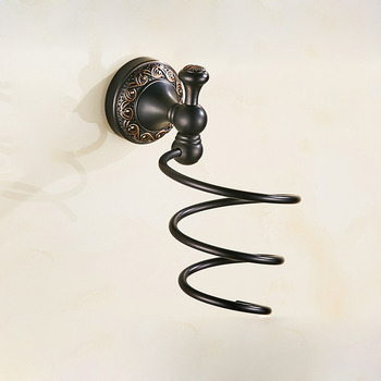 Brass Wall Mounted Hair Dryer Holder Oil-Rubbed Bronze Marble