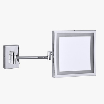 Led Makeup Mirror Magnifying Wall Mount One Double Sided Brass