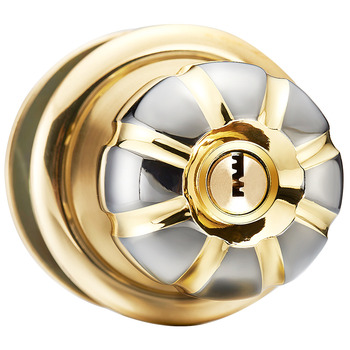 Bedroom Door Knobs With Locks Ball Shaped Zinc Alloy Silver