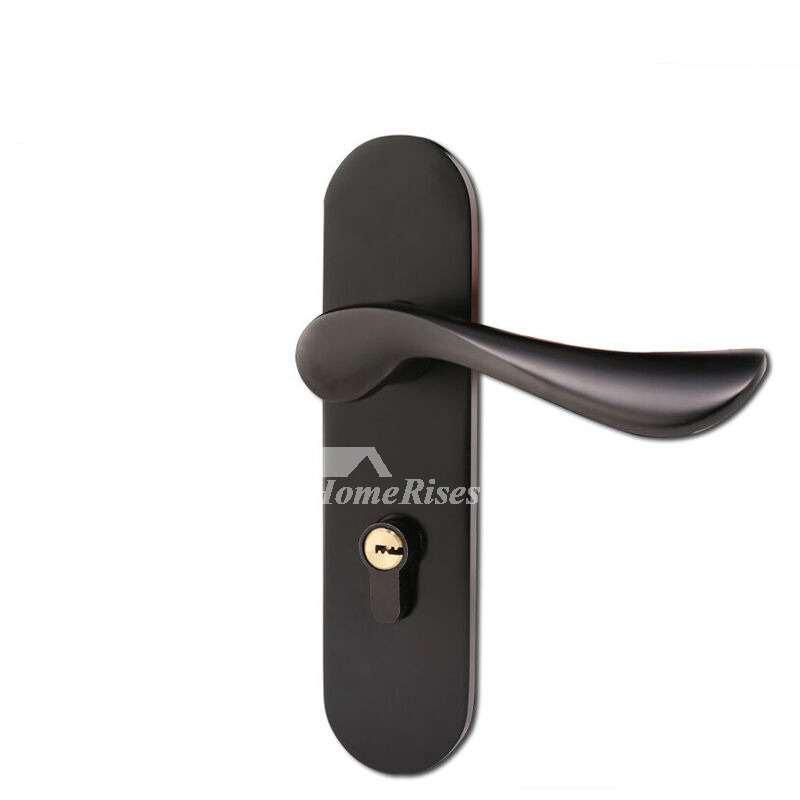 Silent Aluminum Split/Integal Type Silver/Black French Door Locks