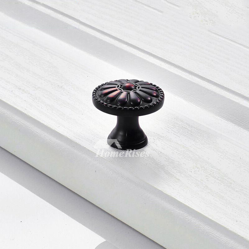 Small Drawer Knobs OilRubbed Bronze Carved Zinc Alloy Bedroom