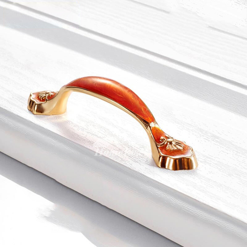 Designer Antique Copper Bathroom Knobs Carved Zinc Alloy