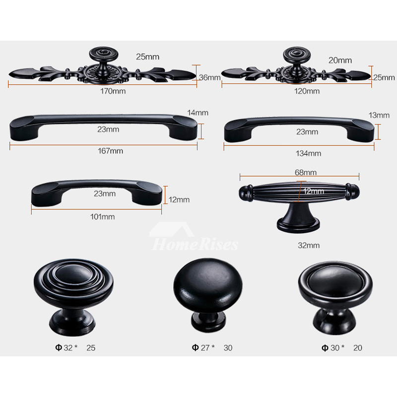 Black Knobs OilRubbed Bronze Zinc Alloy Solid Best