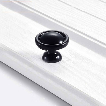 Designer Oil-Rubbed Bronze Black Knobs Zinc Alloy Carved 