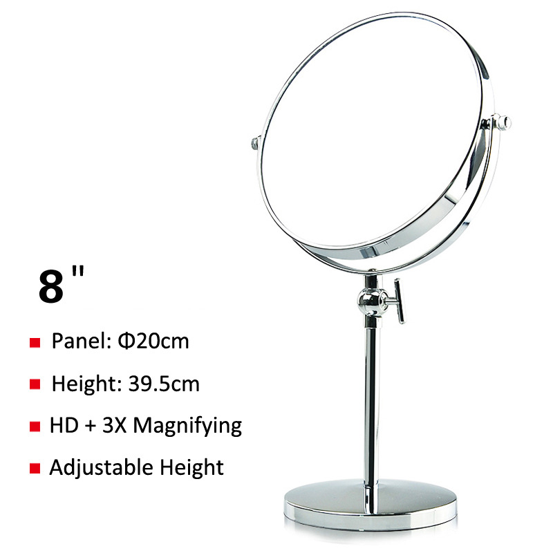Best Magnifying Makeup Mirror Free Standing Silver/Copper Double Sided