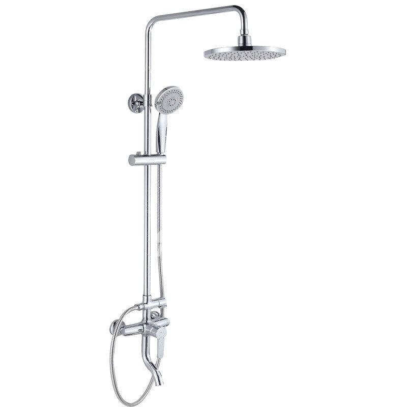 Shower Fixtures Wall Mount Silver Brass Chrome Bathroom 8 Inch